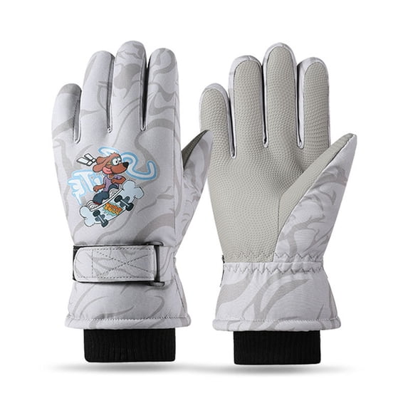 DHFJKG Kids Children Ski Gloves Winter Waterproof Insulated Warm Snow Gloves For Snowboarding Sledding Thermal Breathable Mitten