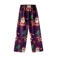 thumbnail image 1 of DHFJKG Kids Christmas Flannel Casual Pants Fuzzy Cartoon Print Winter Warm Bottoms Loose Fit Wide Leg Elastic Waist Cozy Trousers, 1 of 5