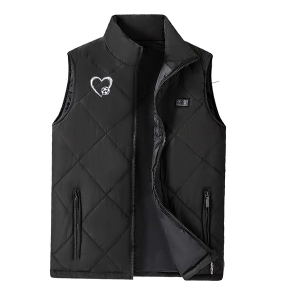 DHFJKG Kids Heated Vest Winter Insulated Sleeveless Stand Collar Zipper Jacket USB Rechargeable Thermal Inner Layer For Boys Girls Lightweight Nylon Fabric Soft Vests