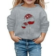 thumbnail image 1 of DHFJKG Kids Santa Pullover For Boys Girls Red Tall Glass Printed Round Neck Long Sleeved Loose Fit Top Hoodless Child Winter Casual Holiday Tops, 1 of 4