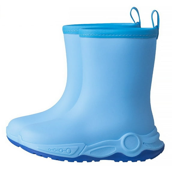DHFJKG Kids Waterproof Rubber Rain Boots For Boys Girls Solid Color Non- Rain Weather Comfort Shoes