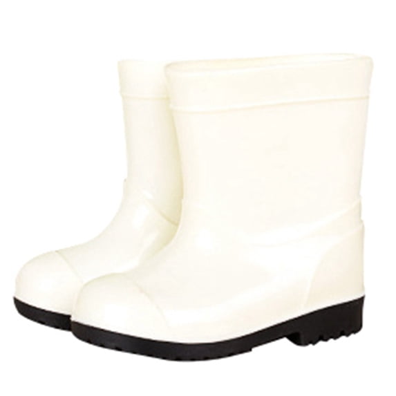 DHFJKG Kids Waterproof Rubber Rain Boots For Boys Girls Solid Color Non- Rain Weather Outdoor Sweet Shoes