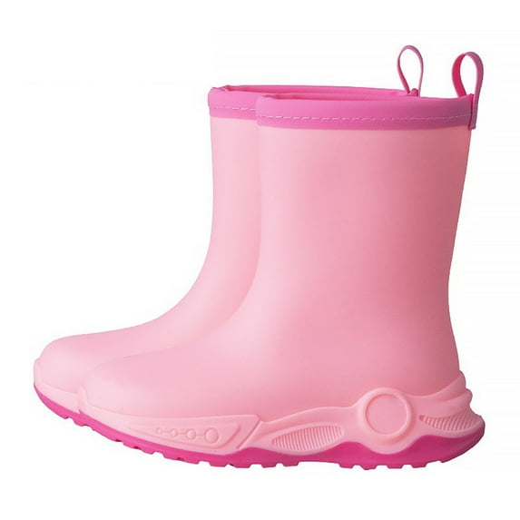 DHFJKG Kids Waterproof Rubber Rain Boots For Boys Girls Solid Color Non- Rain Weather Versatile Shoes
