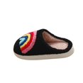 thumbnail image 1 of DHFJKG Kids Winter Slippers Fuzzy Lining Warm Rainbow Print Non- Rubber Sole Flat Bottom Indoor Kawaii House Slippers, 1 of 4