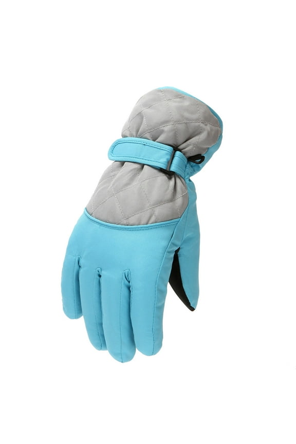 Kids Winter Windproof Ski Gloves Snow Skating Snowboarding Windproof Warm Gloves For 6-16 Years Old Outdoor Cozy Mitten