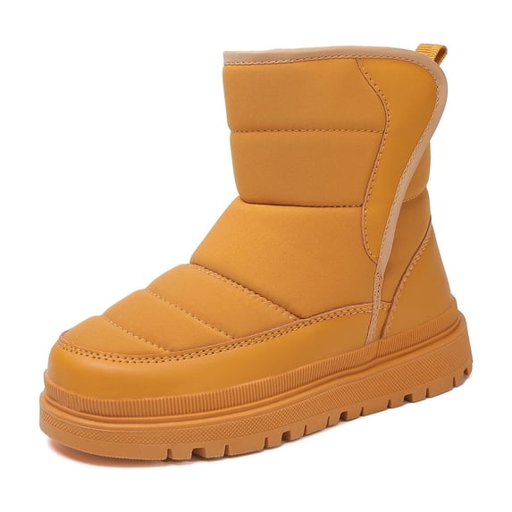 DHFJKG Little Big Kids Snow Boots For Boy Girl Fuzzy Lining Non- Ankle Boots Cold Weather Winter Gear Versatile Shoes