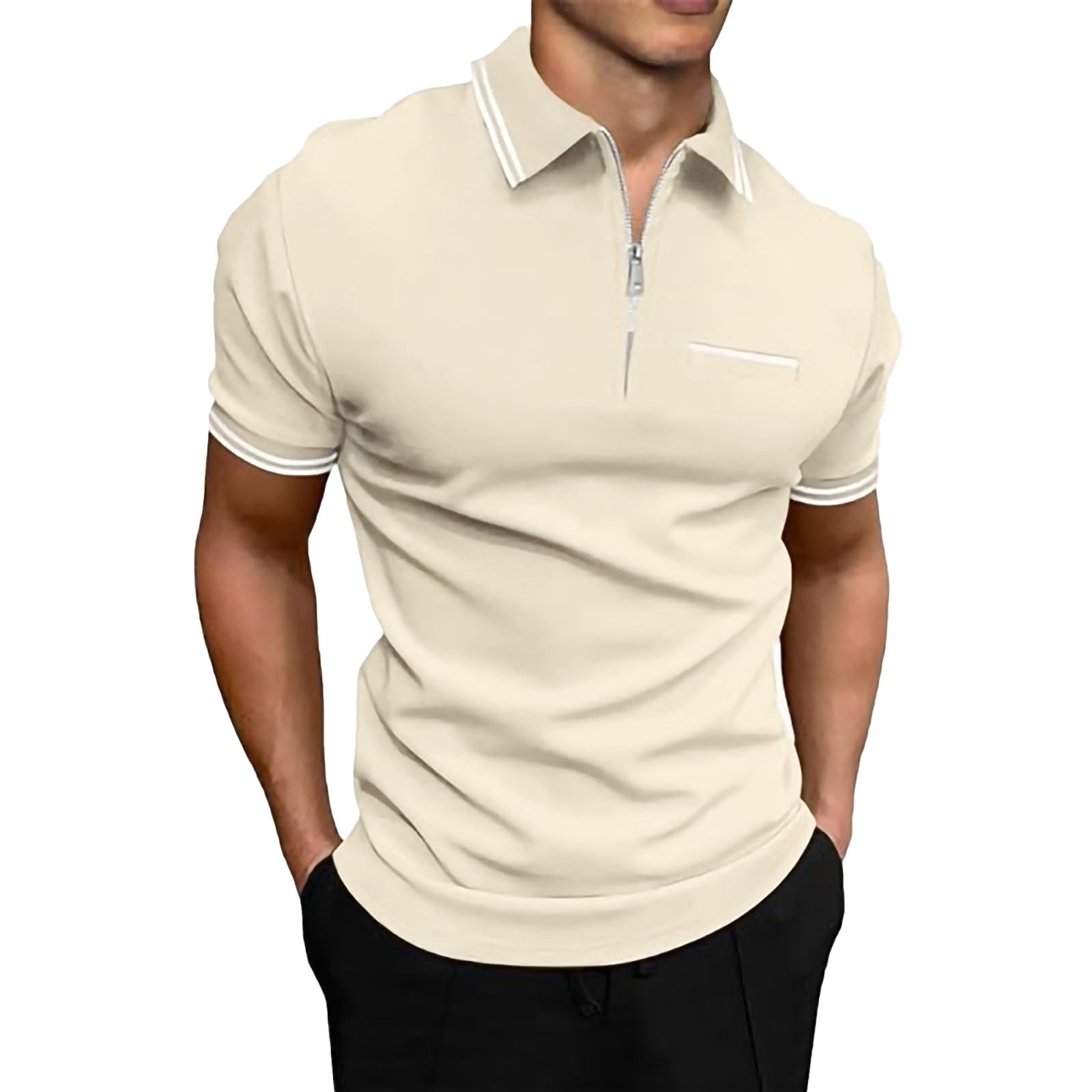 DHFJKG Men S Casual T Shirt Solid Color Turndown Collar One Third DHFJKG Men S Casual T Shirt Solid Color Turndown Collar One Third Zipper Short Sleeve Slim Fit Stylish Tshirts Everyday Wear 2025 Summer Breathable F 0163cc6e 9e98 4f62 A4da 191bf85c2502.e4ec36bc2c2858ba27c371a69f981169