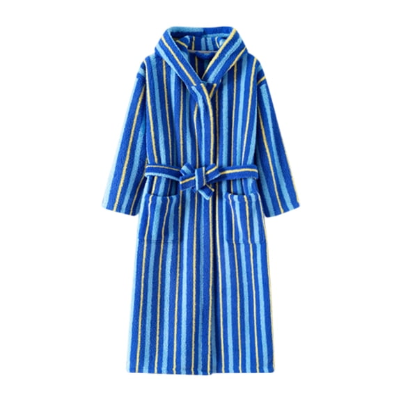 DHFJKG Men's Bathrobes With Hood Thickened Long Towel Robe Long Sleeve Pockets Robes Quick Dry Warm Soft Homewear