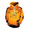 thumbnail image 1 of DHFJKG Men's Halloween Hoodies Loose Fit Pumpkin Printed Hooded Sweatshirt Long Sleeve Pocket Hoodie With Drawstring Fall Winter Sports Casual Pullover Soft Tops, 1 of 4