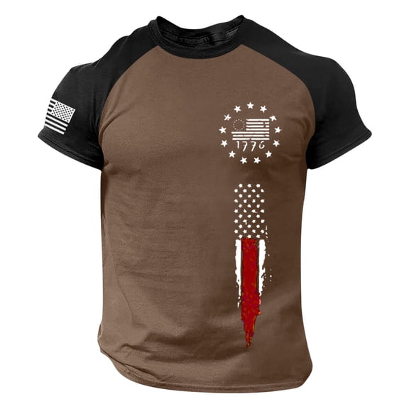 DHFJKG Men's Short Sleeve T Shirt 1776-2026 Graphic Tee Celebrate America's 250Th Anniversary Top