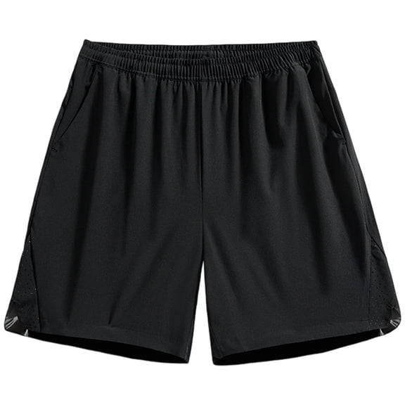 DHFJKG Men's Summer Loose Pockets Shorts Elastic Waist Solid Color Casual Comfortable Breathable Comfort Sports Shorts