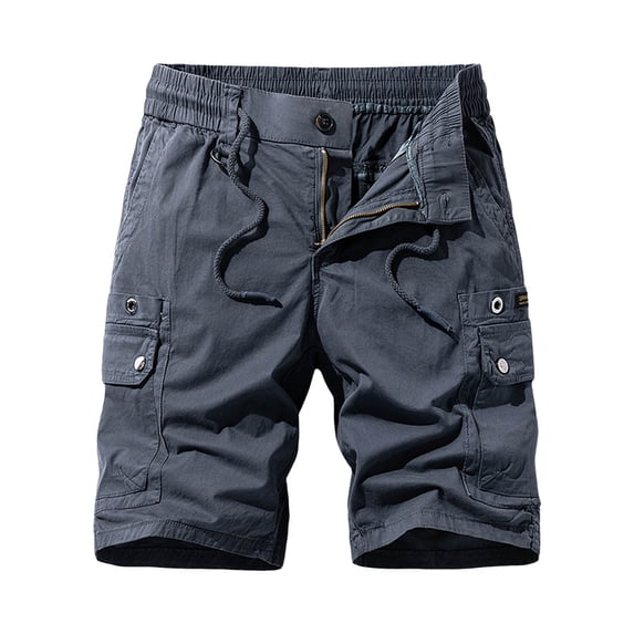 DHFJKG Mens Cargo Shorts Outdoor Sports Loose Fit Flat Front Fishing Shorts With Multi Pockets Workwear Trendy Bottoms