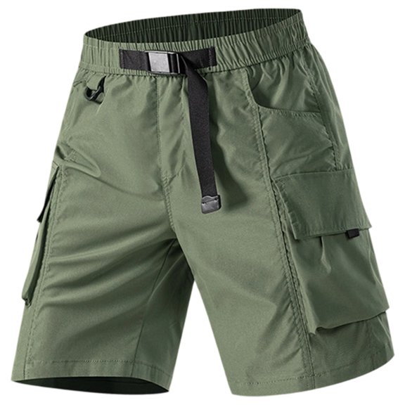 DHFJKG Mens Cargo Shorts Summer Loose Fit Elastic Waist Multi Pockets Breathable Sports Shorts Baggy Streetwear Classic Bottoms