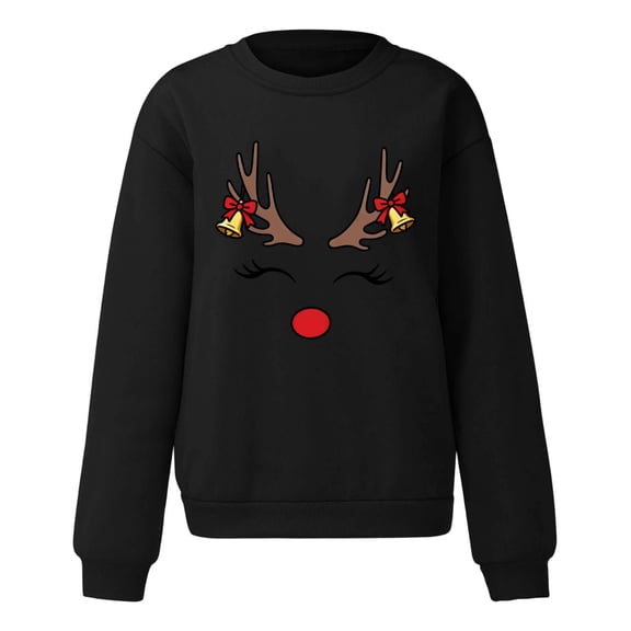 DHFJKG Mens Christmas Sweatshirt Crewneck Xmas Funny Pattern Print Long Sleeve Pullover Lightweight Festive Soft Jumper Tops