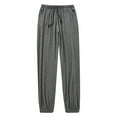 thumbnail image 1 of DHFJKG Mens Lightweight Pajamas Pants High Stretchy Solid Color Loose Fit Elastic Waist Ankle-Tied Sleepwear Pants Classic Nightwear, 1 of 7