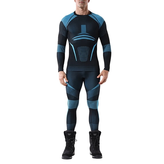 DHFJKG Mens Skiing Base Layer Thermal Undershirt Wear 2 Piece Set Slim Fit Quick-Dry Top Bottoms For Cold Weather Snow Sports Comfort Outfit