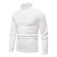 thumbnail image 1 of DHFJKG Mens Turtleneck Knitted Base Pullover Sweaters Slim Fit Solid Color Long Sleeve Layering Tops With Ribbing Edge Knitwear Classic Jumper Tops, 1 of 4