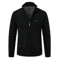 thumbnail image 1 of DHFJKG Mens Zip Up Sweaters Cardigan Jacket Solid Color Long Sleeve Stand Collar Knitwear Business Casual Dress Sweater Coat With Zipper Pockets Winter Cozy Outerwear, 1 of 6