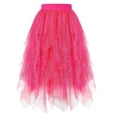 thumbnail image 1 of DHFJKG Mesh Layered Midi Skirt Women Tutus Irregular Hem Lightweight Flowy Skirts Rave Party Dance Versatile Skirt, 1 of 2