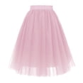 thumbnail image 1 of DHFJKG Mesh Layered Skirts For Women Tutu Tulle Flowy A-Line Mid Length Party Wear Comfortable Elastic Waistband High Rise Versatile Skirt, 1 of 2