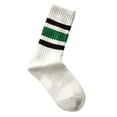 thumbnail image 1 of DHFJKG Mid Calf Socks For Women Sporty Retro Striped Textured Ribbed Soft Summer Casual Socks, 1 of 3