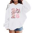 thumbnail image 1 of DHFJKG New Year Hoodies For Kids Boys Girls Sweatshirt Oversized 2026 Letter Print Pocket Toddler Child Hooded Pullover Festive Comfort Jumper Tops, 1 of 5