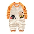 thumbnail image 1 of DHFJKG Newborn Baby Romper Jumpsuits Boys Girls Cartoon Print Raglan Long Sleeve Crewneck Button-Up Playsuits For 0-18 Months Cozy Onesies, 1 of 3