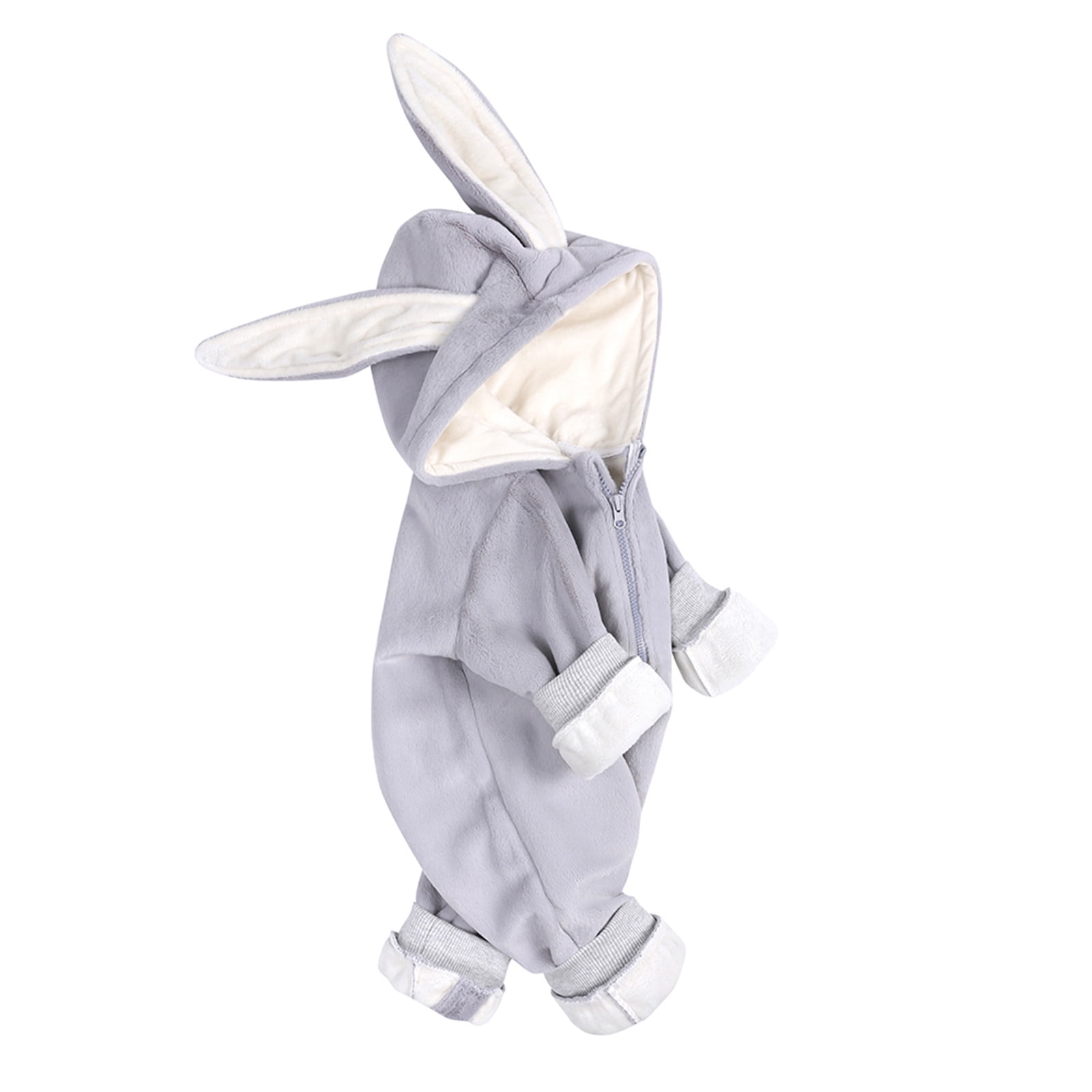 Babyhug Winter Polyfill Hooded Romper with Booties Kitten & Polka Dots Print - Pink