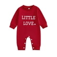 thumbnail image 1 of DHFJKG Newborn Infant Baby Romper Boys Girls Love Letter Print Long Sleeve Jumpsuits Valentine's Day Toddler Clothes Crewneck Lovely Onesie, 1 of 7