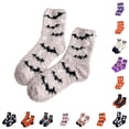 thumbnail image 1 of DHFJKG Novelty Fun Fuzzy Socks For Women Halloween Spooky Cute Printed Fluffy Crew Socks For Gifts, 1 of 2