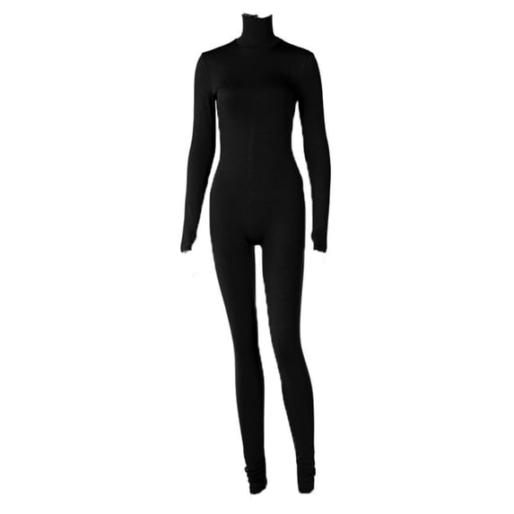 DHFJKG One Piece Jumpsuits For Women Workout Long Sleeve Leggings High Neck Yoga Romper Seamless Gym Clothes