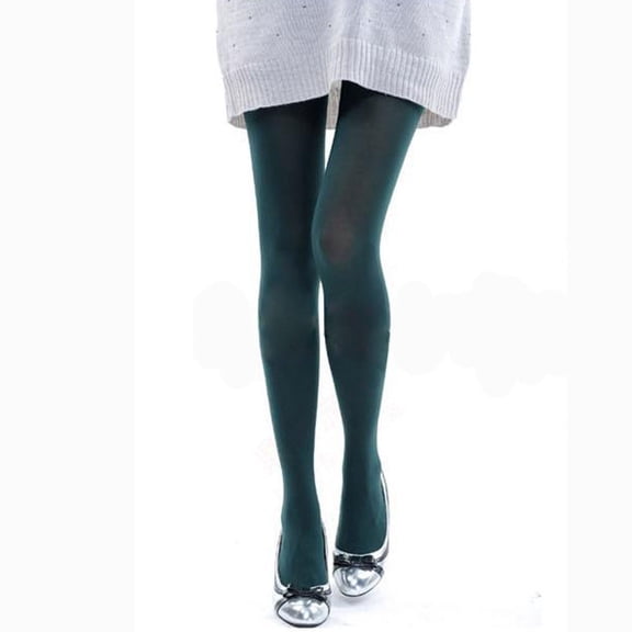 DHFJKG Opaque Tights For Women Mid Rise Leggings Solid Color Footed Pantyhose Stretchy Soft Stockings