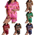 thumbnail image 1 of DHFJKG Pajama Sets For Women Thanksgiving Halloween Pajamas Turkey Pumpkin Print Short Sleeve Sleepwear, 1 of 5