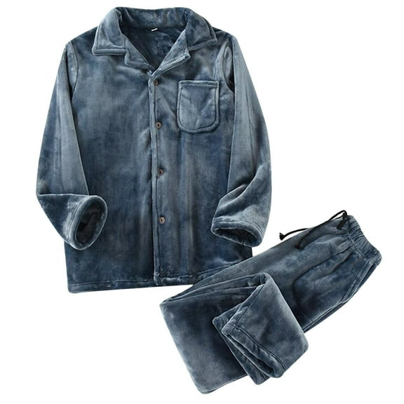 DHFJKG Pajamas For Women Set 2 Piece Flannel Plus Size Loungewear Long Sleeve Turndown Collar Top Bottoms Fuzzy Classic Nightwear