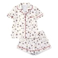 thumbnail image 1 of DHFJKG Pajamas For Women Set Short Sleeve Sleepwear With Shorts 2 Piece Loungewear Comfortable Button Down Lapel Shirt Comfy Nightwear, 1 of 9