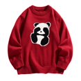 thumbnail image 1 of DHFJKG Panda Jacquard Cute Sweater For Men Women Unisex Loose Fit Long Sleeve Crewneck Knitwear Pullover Top Fall/Winter Comfort Jumper Tops, 1 of 4
