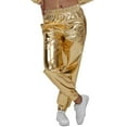 thumbnail image 1 of DHFJKG Performance Clothing Casual Pants For Women Wide Leg Sparkly Solid Color Elastic Waist Ankle-Tied Trousers Leisure Trousers, 1 of 4