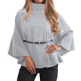 thumbnail image 1 of DHFJKG Plus Size Coat Winter Blend Belted Waist Cape Coat Fashionable Solid Color Trench Outerwear For Cold Weather Trendy Jackets, 1 of 5