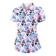 thumbnail image 1 of DHFJKG Polo Shirts For Women Fashion Graphic Short Sleeve Regular Fit Stretchy Soft Golf Shirts Versatile Tops, 1 of 3