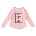 thumbnail image 1 of DHFJKG Pullover Girls Long Sleeve Letter Printed Shirts Kids Arc Hem Side Slit Soft Tunic O-Neck T Shirts Comfort Tops, 1 of 7