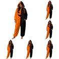 thumbnail image 1 of DHFJKG Pumpkin Onesie For Women Adult Halloween Pajamas Fuzzy Jumpsuit Long Sleeve Hooded Loungewear, 1 of 5