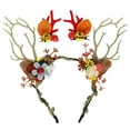 thumbnail image 1 of DHFJKG Reindeer Antlers Headband For Women Big Animal Antler Ears Headbands For Christmas Halloween Holiday Party Accessories, 1 of 6