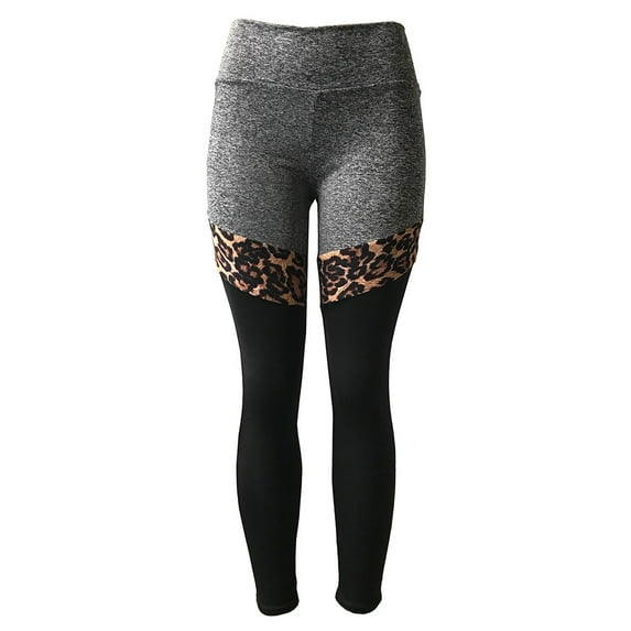 DHFJKG Seamless Workout Leggings Women High Waisted Leopard Patchwork Stretchy Fitness Yoga Pants Athletic Trendy Tights
