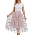 thumbnail image 1 of DHFJKG Sequins Embroidery Skirt Women High Waist Flared A Line Party Wear Midi Skirts Fairy Butterfly Trendy Skirt, 1 of 4