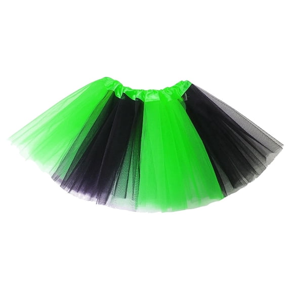 DHFJKG Skirts For Women Color Block Mesh Tutu Mini Skirt Ballet Ball Gown Party Dress Elastic Waist Stylish Skirt