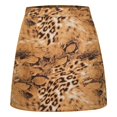 thumbnail image 1 of DHFJKG Skirts For Women Leopard Bodycon Suede High Waist Zipper Slim Fit Mini Skirt Autumn Winter Versatile Skirt, 1 of 7