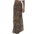 thumbnail image 1 of DHFJKG Skirts For Women Leopard Flare Hem Side Slit Maxi Long Skirt Stretchy Flowy Slim Fit Bodycon Versatile Skirt, 1 of 8