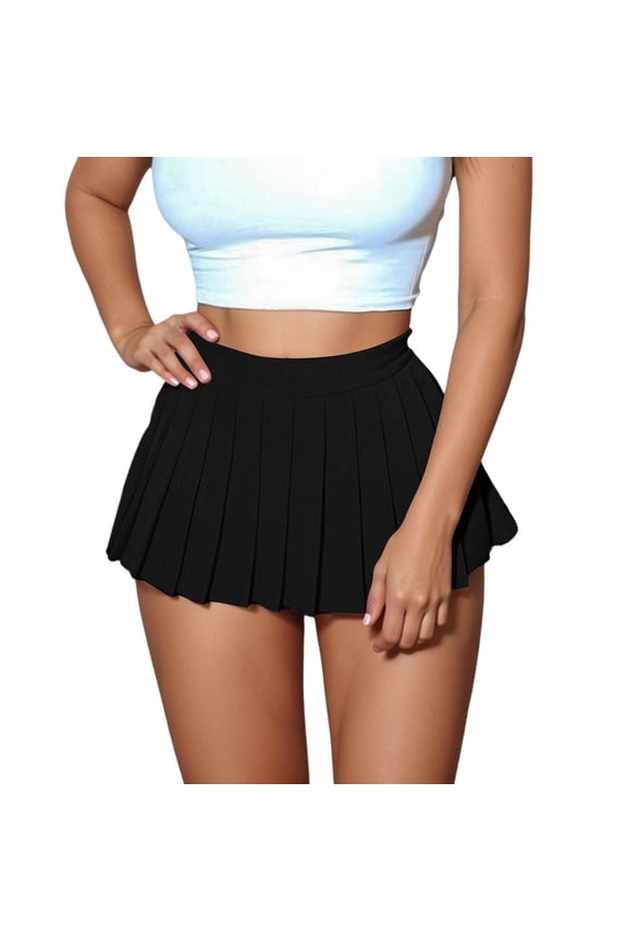Skirts For Women Pleated A-Line Short Mini Basic Skirt School Uniform Skater Skirts Nightout Club Wear Cozy Skirt