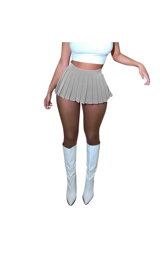 Skirts For Women Pleated A-Line Short Mini Basic Skirt School Uniform Skater Skirts Nightout Club Wear Stylish Skirt