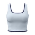 thumbnail image 1 of DHFJKG Sports Camisole Women Summer Cropped Tank Top Sports Workout Color Block Sleeveless Shirts Fitted Stretchy Yoga Gym Running Stylish Tops, 1 of 7